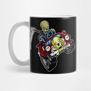 Grim reaper in a custom Hot rod Mug